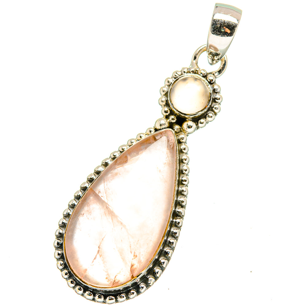 Rose Quartz Pendants handcrafted by Anasilvercos - PD13281