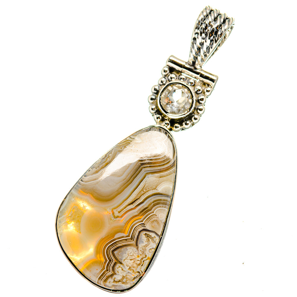 Laguna Lace Agate Pendants handcrafted by Anasilvercos - PD13296
