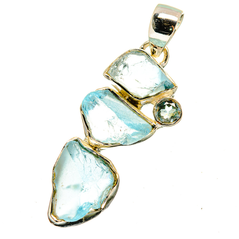 Aquamarine Pendants handcrafted by Anasilvercos - PD13300