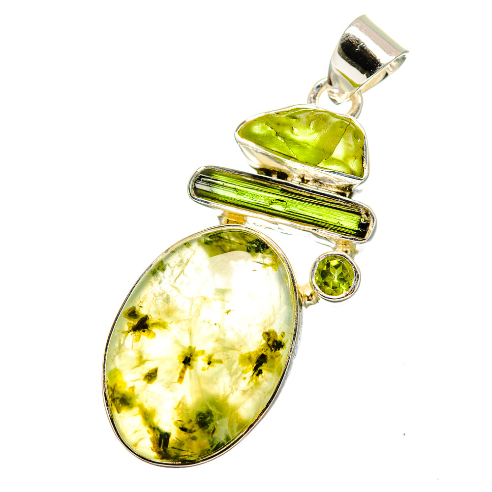 Prehnite Pendants handcrafted by Anasilvercos - PD13302