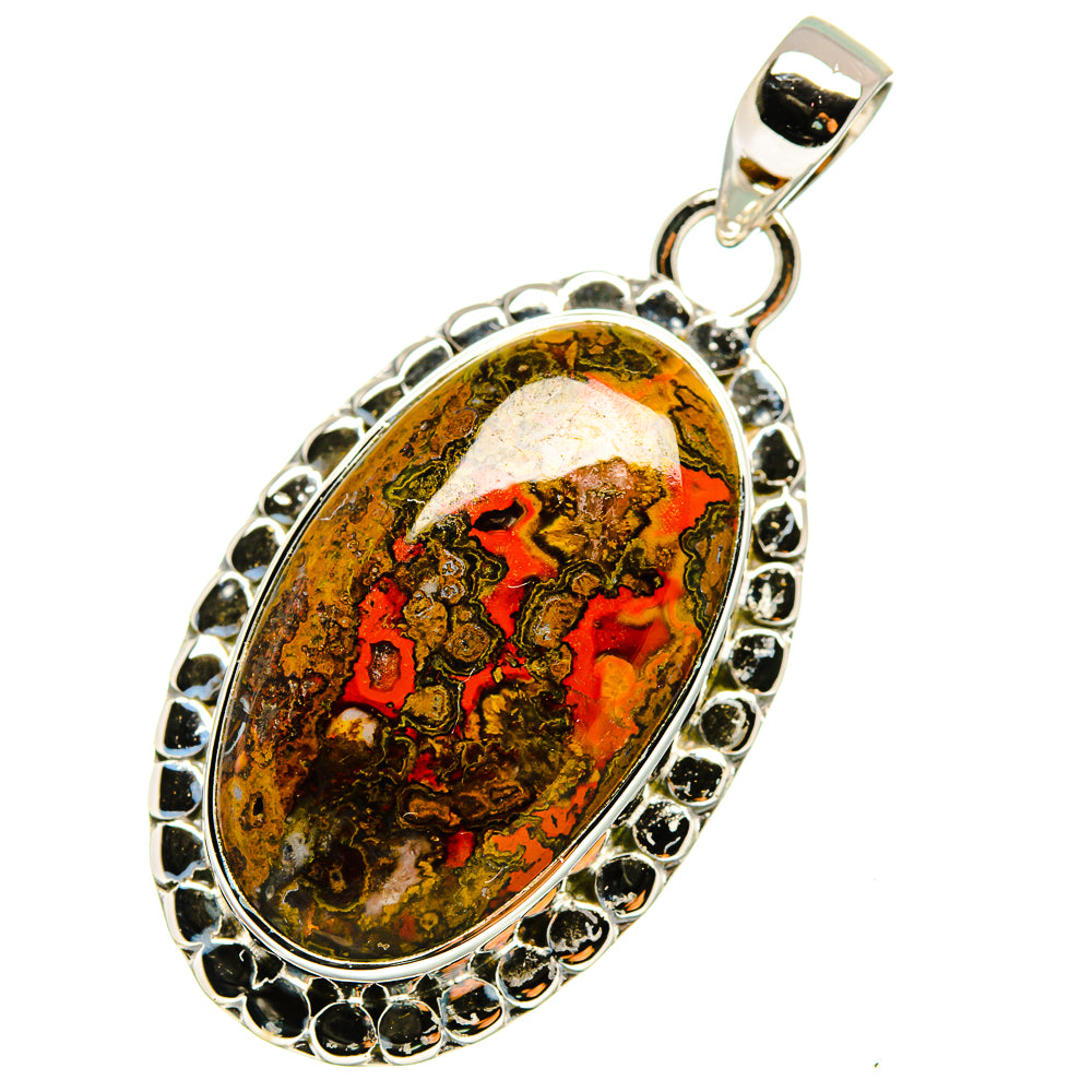Moroccan Agate Pendants handcrafted by Anasilvercos - PD13318