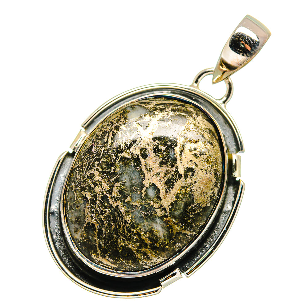 Pyrite Agate Pendants handcrafted by Anasilvercos - PD13321