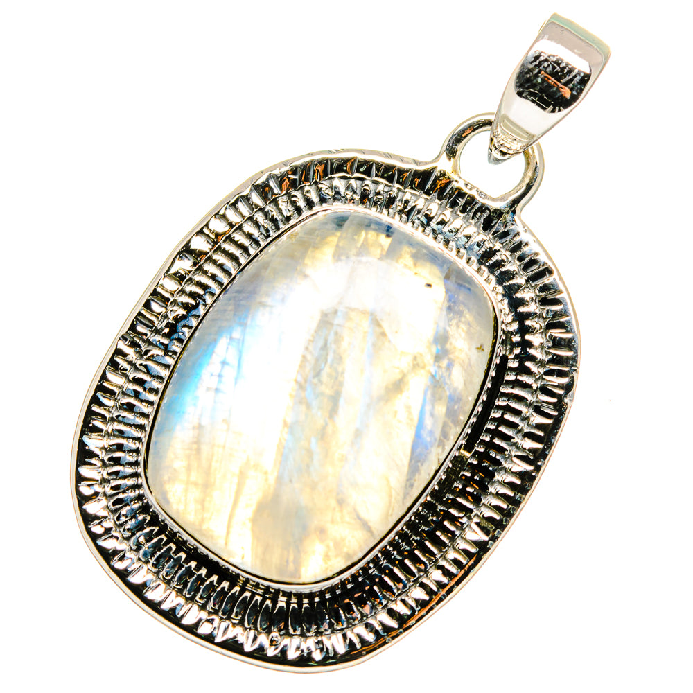 Rainbow Moonstone Pendants handcrafted by Anasilvercos - PD13322