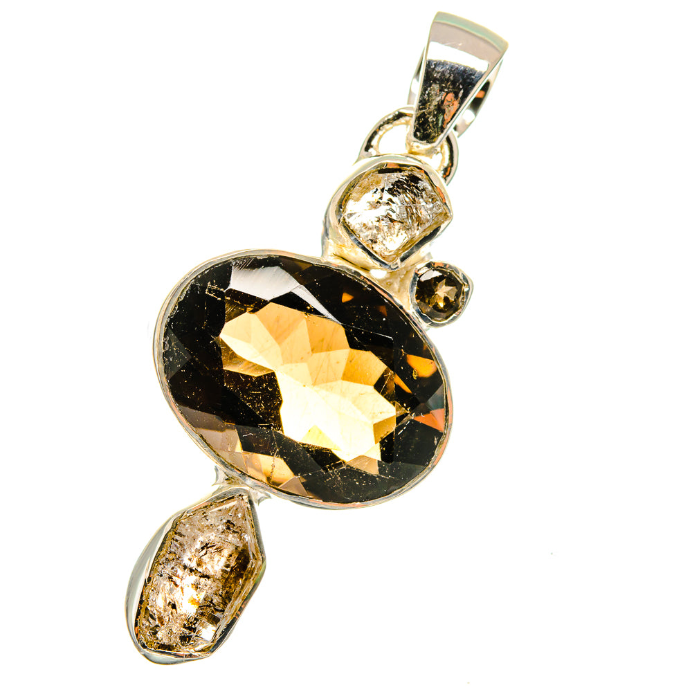 Smoky Quartz Pendants handcrafted by Anasilvercos - PD13367