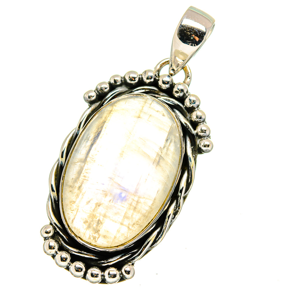 Rainbow Moonstone Pendants handcrafted by Anasilvercos - PD13386