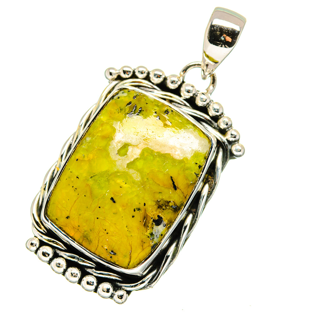 African Green Opal Pendants handcrafted by Anasilvercos - PD13399