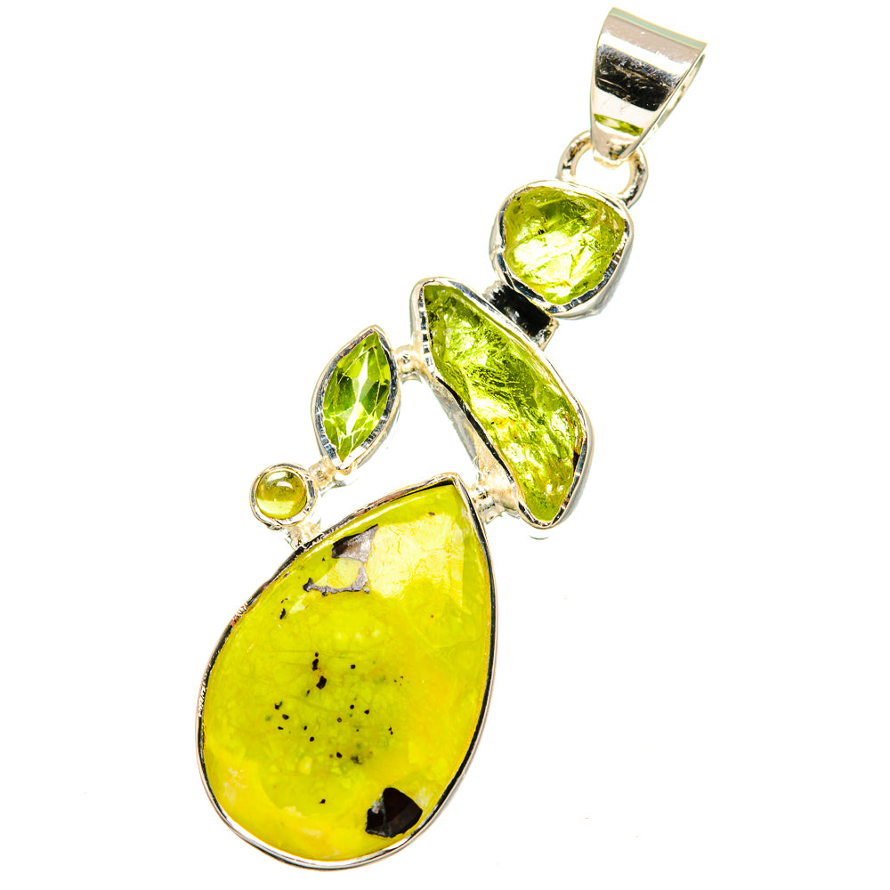 African Green Opal Pendants handcrafted by Anasilvercos - PD13409