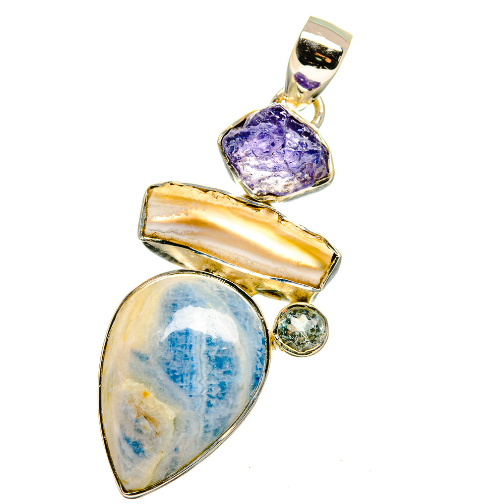 Blue Scheelite Pendants handcrafted by Anasilvercos - PD13413