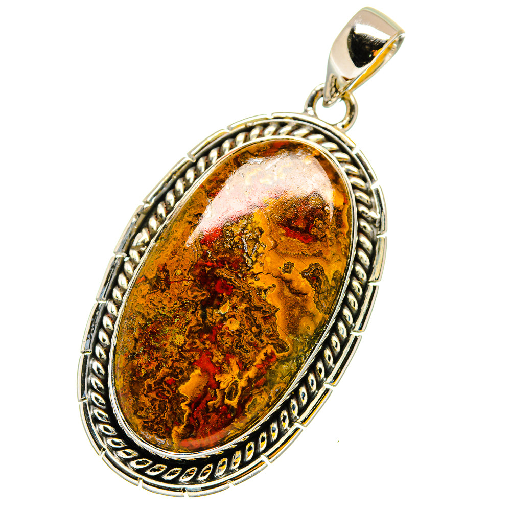 Moroccan Agate Pendants handcrafted by Anasilvercos - PD13434