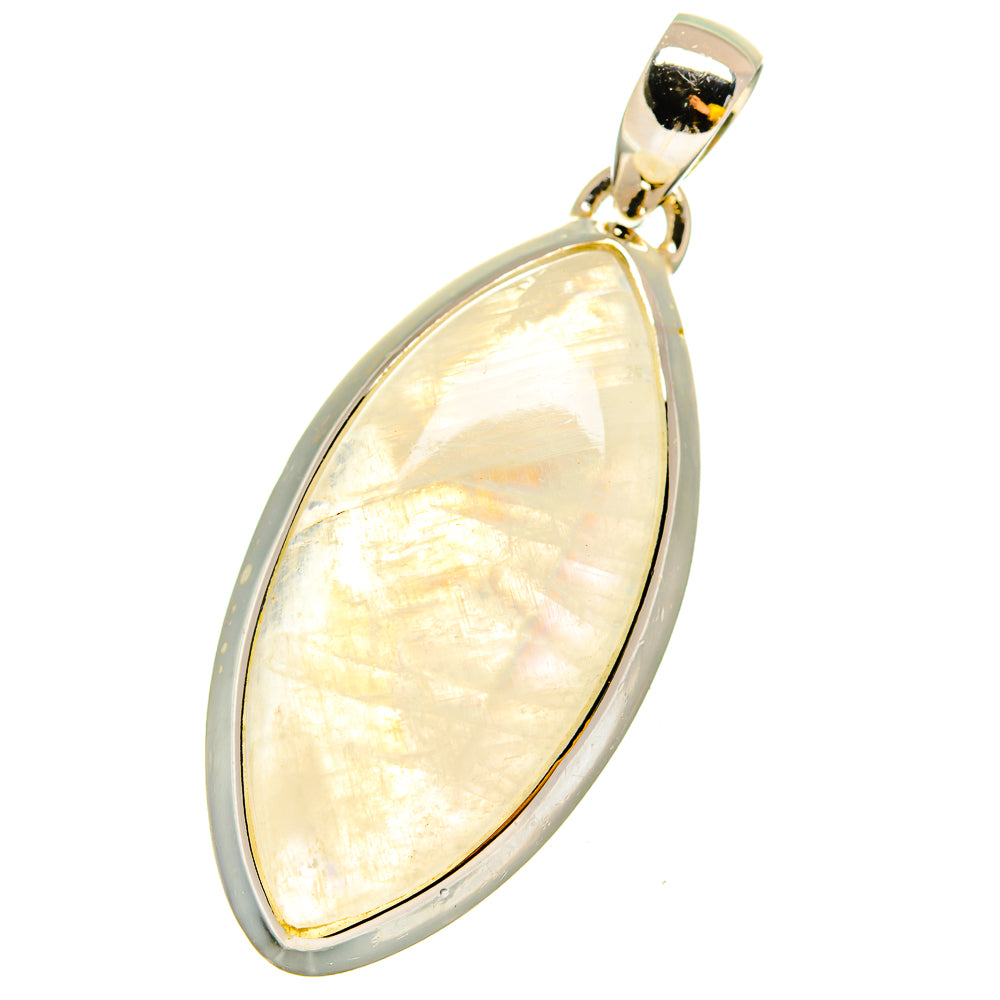 Rainbow Moonstone Pendants handcrafted by Anasilvercos - PD13456