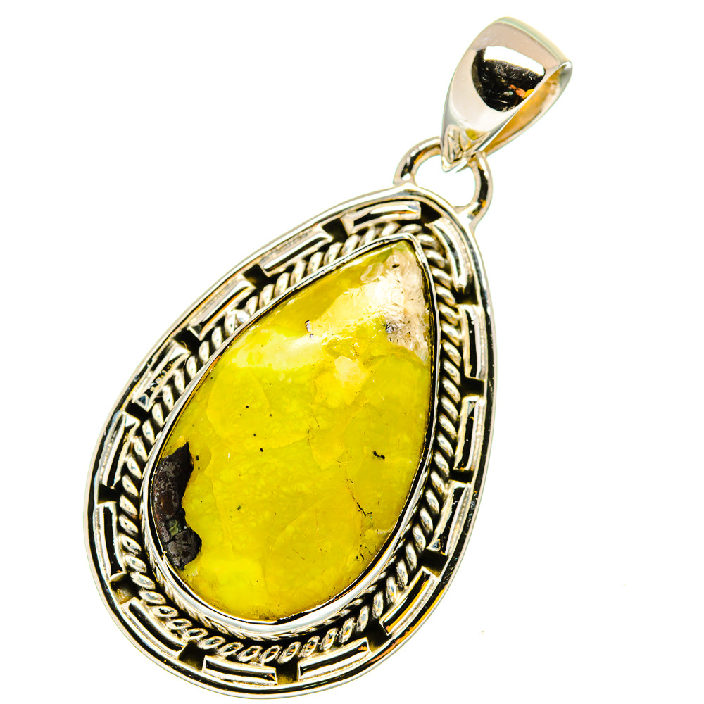 African Green Opal Pendants handcrafted by Anasilvercos - PD13460