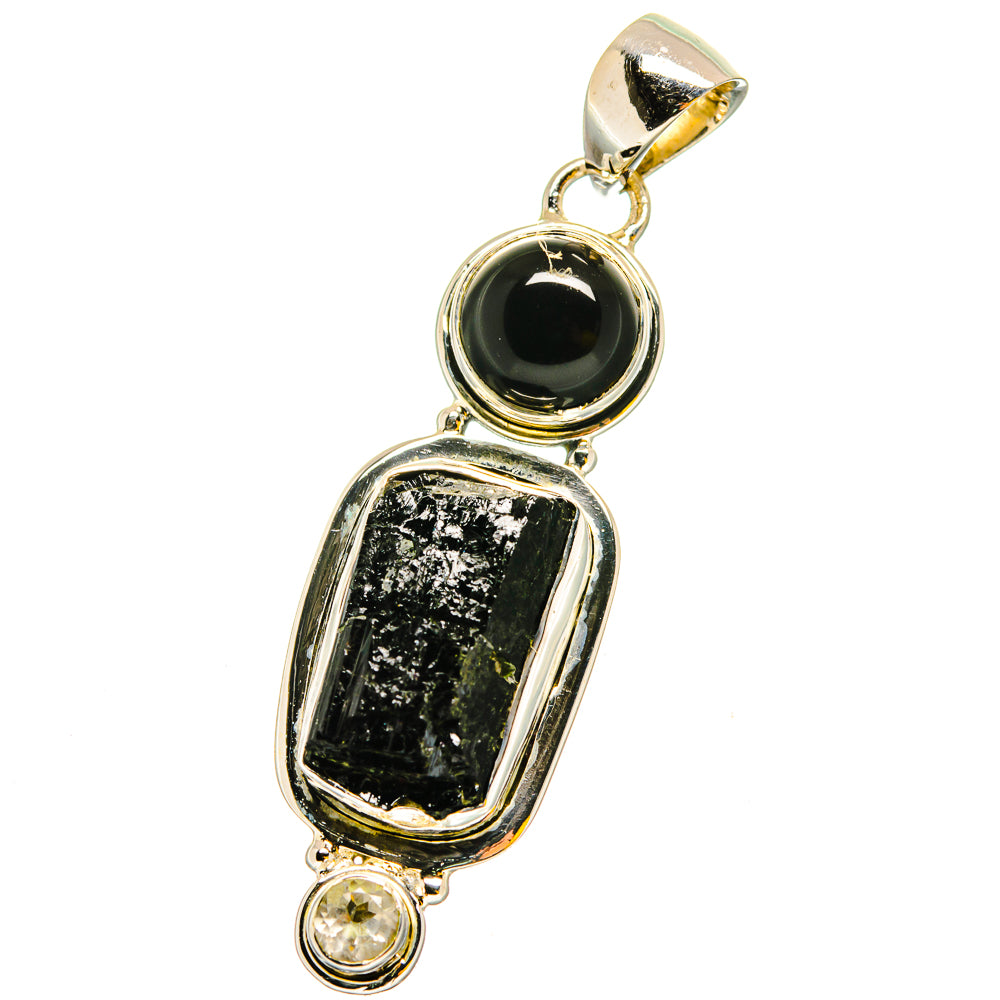 Black Tourmaline Pendants handcrafted by Anasilvercos - PD13470