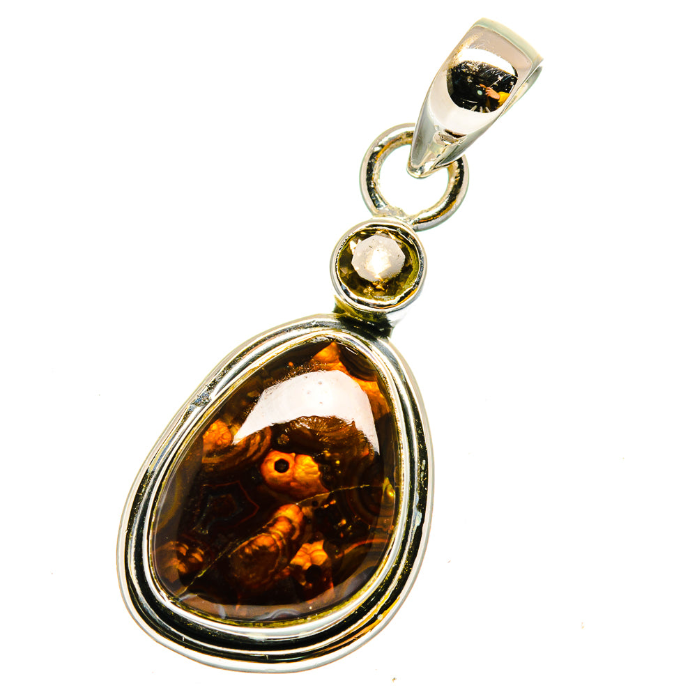 Mexican Fire Agate Pendants handcrafted by Anasilvercos - PD13476