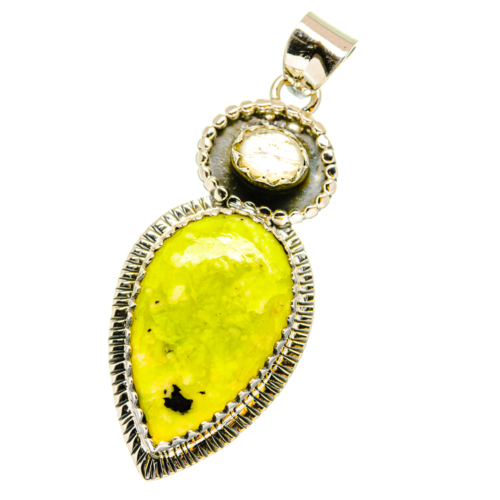 African Green Opal Pendants handcrafted by Anasilvercos - PD13479