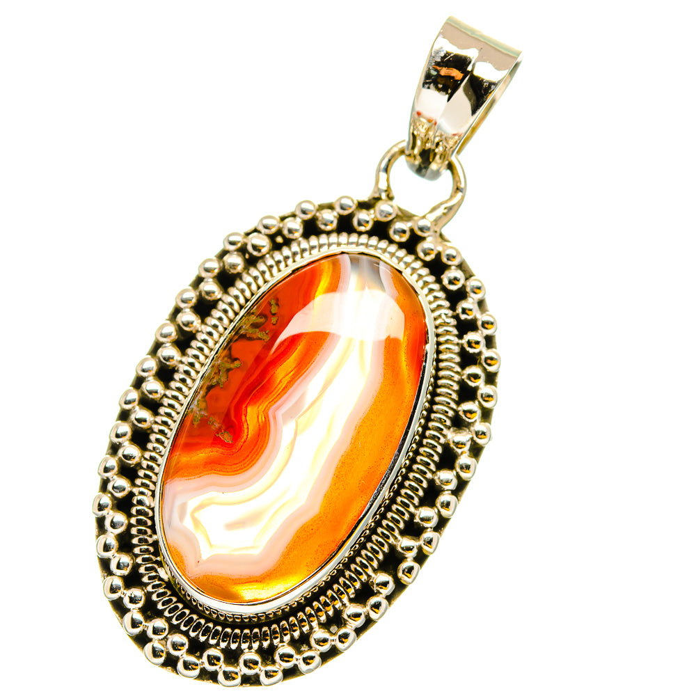 Botswana Agate Pendants handcrafted by Anasilvercos - PD13485