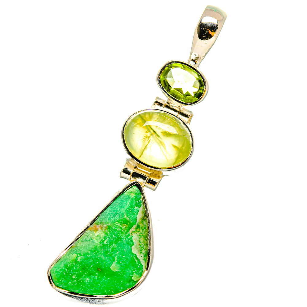 Chrysoprase Pendants handcrafted by Anasilvercos - PD13492