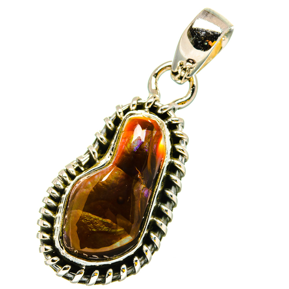 Mexican Fire Agate Pendants handcrafted by Anasilvercos - PD13494