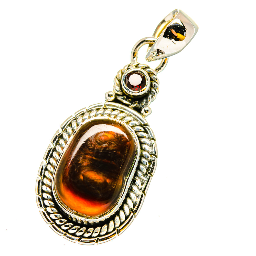 Mexican Fire Agate Pendants handcrafted by Anasilvercos - PD13504