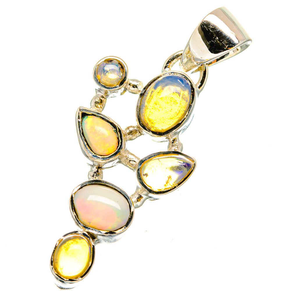 Ethiopian Opal Pendants handcrafted by Anasilvercos - PD13506