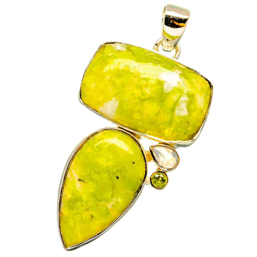 African Green Opal Pendants handcrafted by Anasilvercos - PD13510