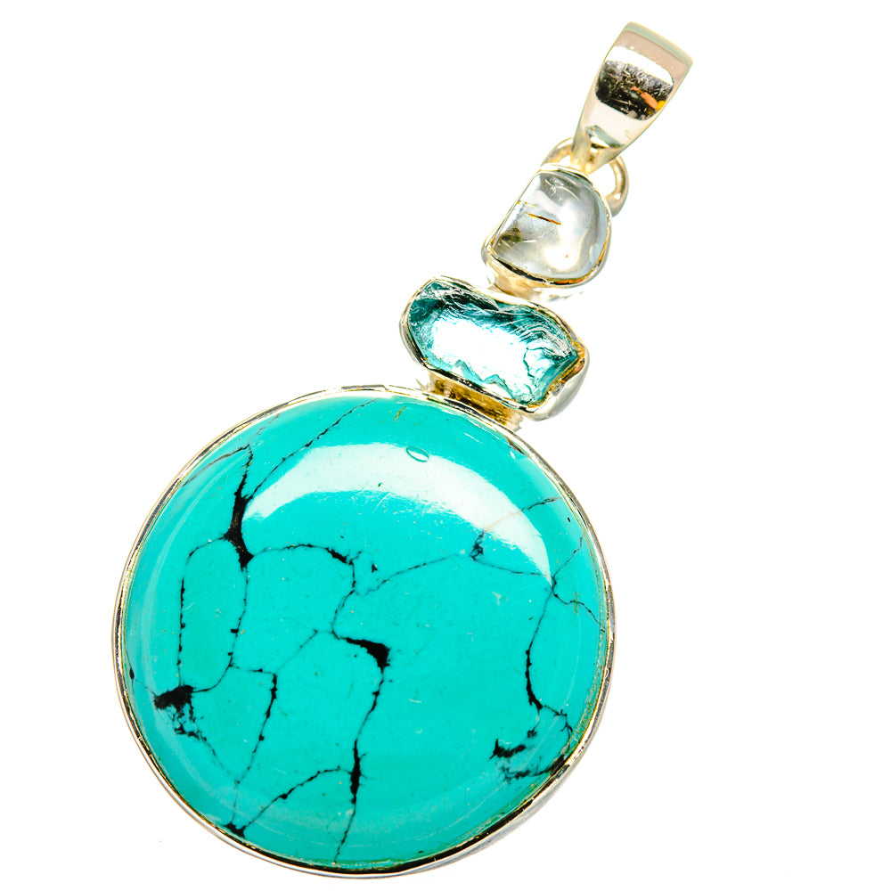 Tibetan Turquoise Pendants handcrafted by Anasilvercos - PD13517
