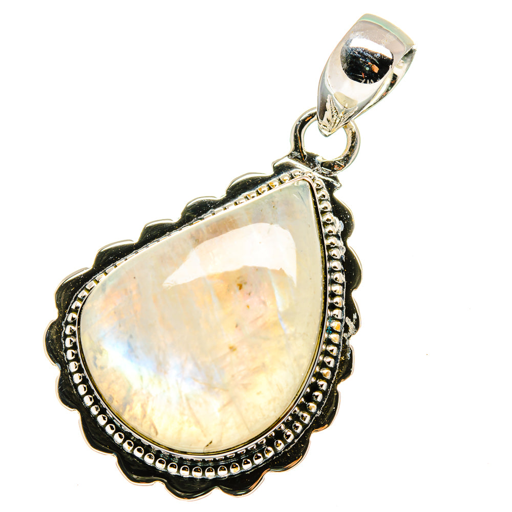 Rainbow Moonstone Pendants handcrafted by Anasilvercos - PD13520