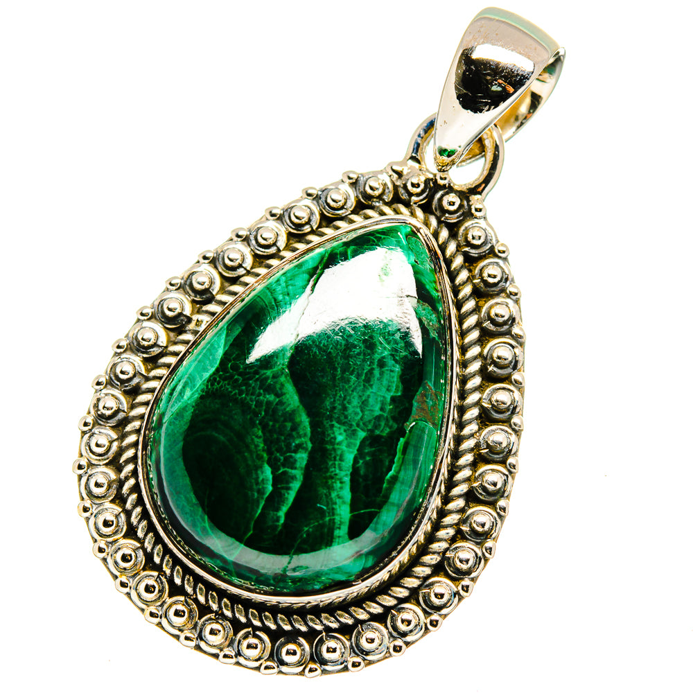 Malachite Pendants handcrafted by Anasilvercos - PD13522