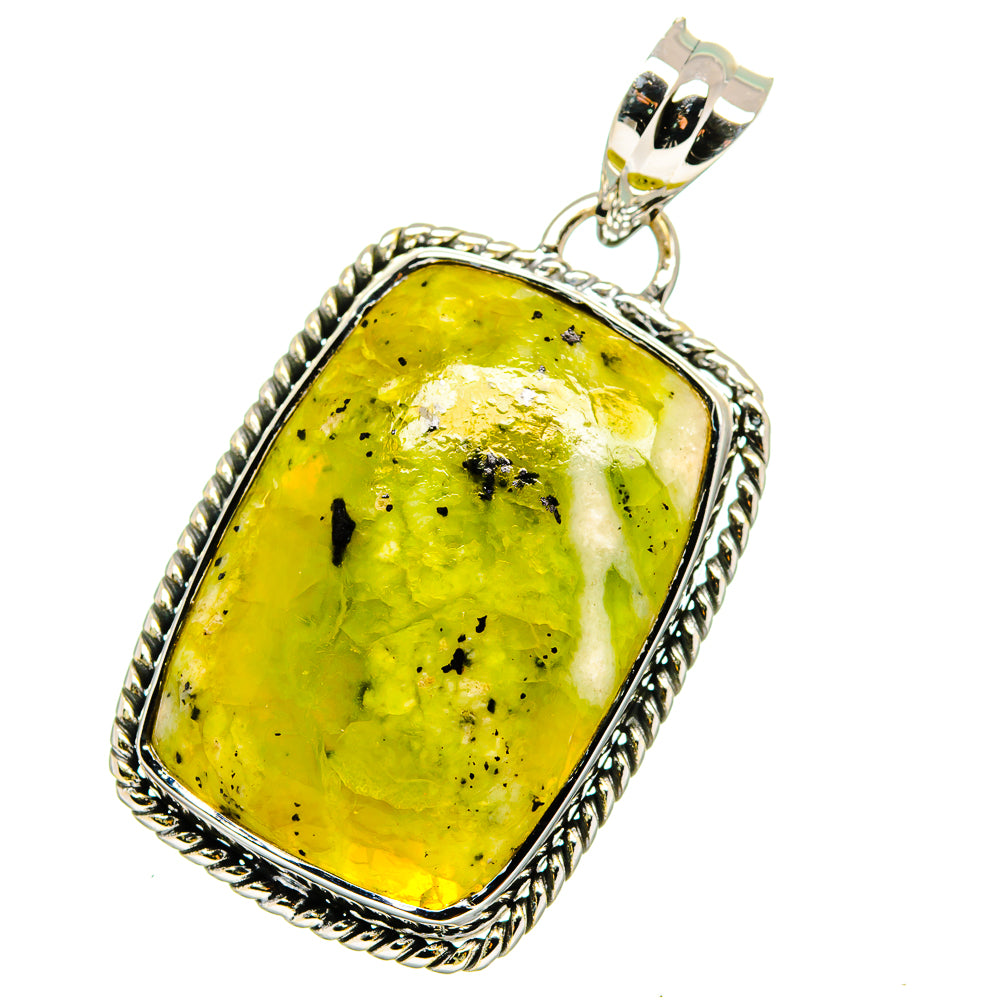 African Green Opal Pendants handcrafted by Anasilvercos - PD13525