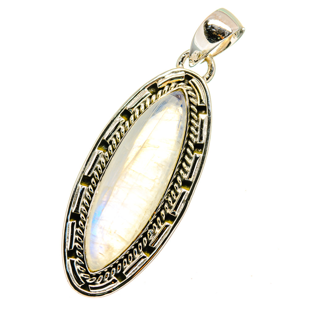 Rainbow Moonstone Pendants handcrafted by Anasilvercos - PD13531