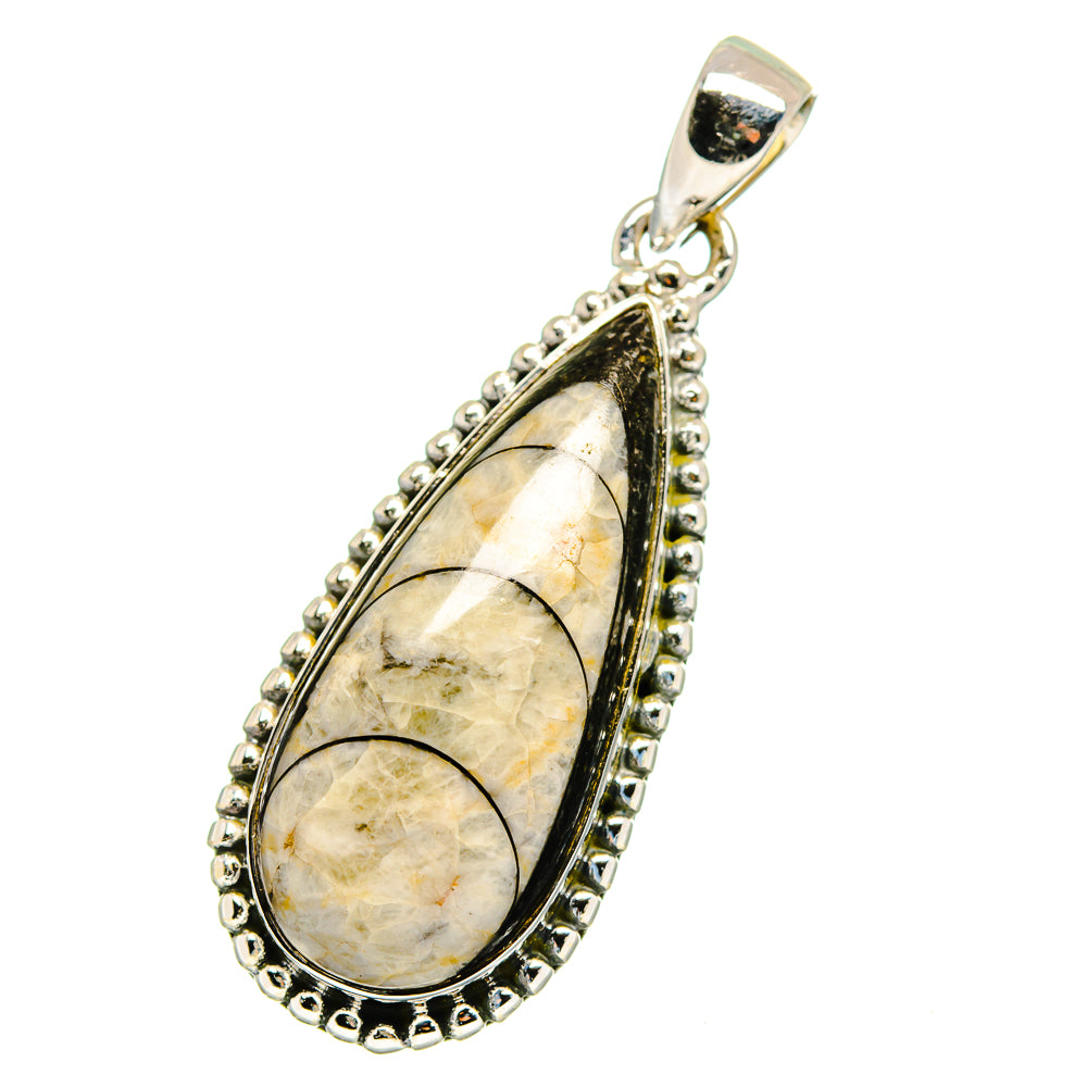 Orthoceras Fossil Pendants handcrafted by Anasilvercos - PD13533