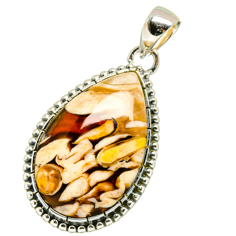 Peanut Wood Jasper Pendants handcrafted by Anasilvercos - PD13545