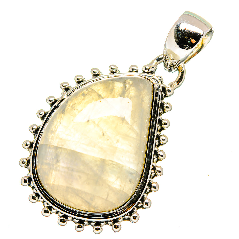 Rainbow Moonstone Pendants handcrafted by Anasilvercos - PD13557