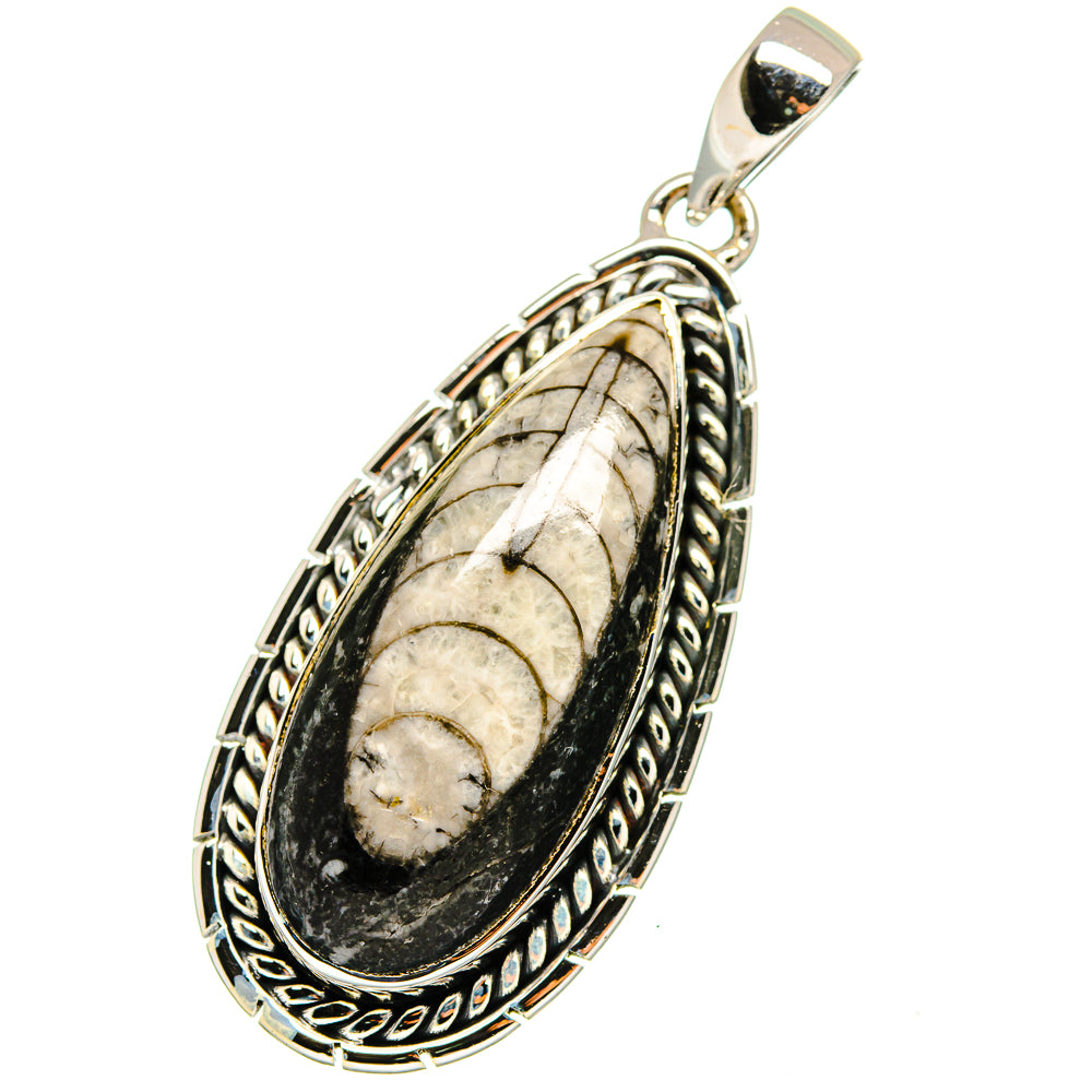 Orthoceras Fossil Pendants handcrafted by Anasilvercos - PD13574
