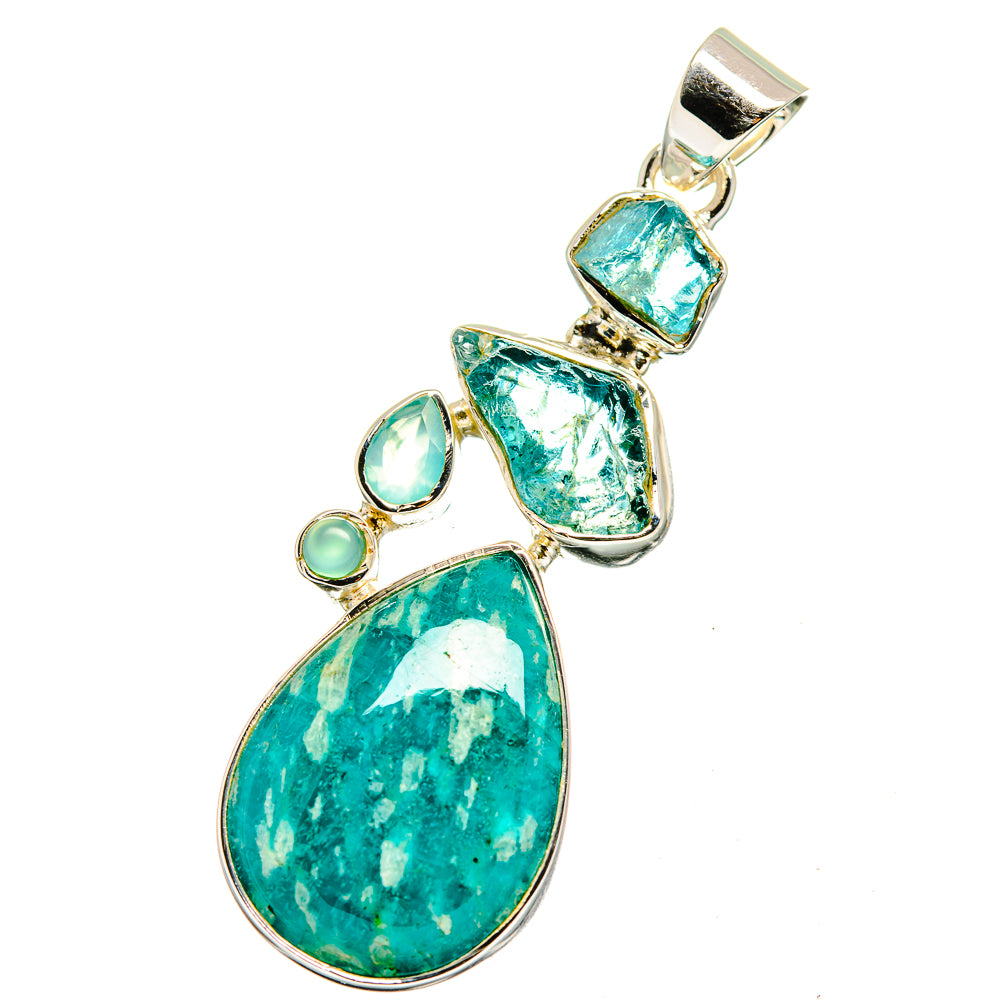 Amazonite, Apatite Pendants handcrafted by Anasilvercos - PD13580