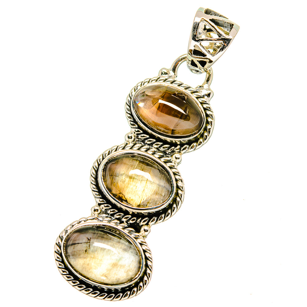 Smoky Quartz Pendants handcrafted by Anasilvercos - PD13587