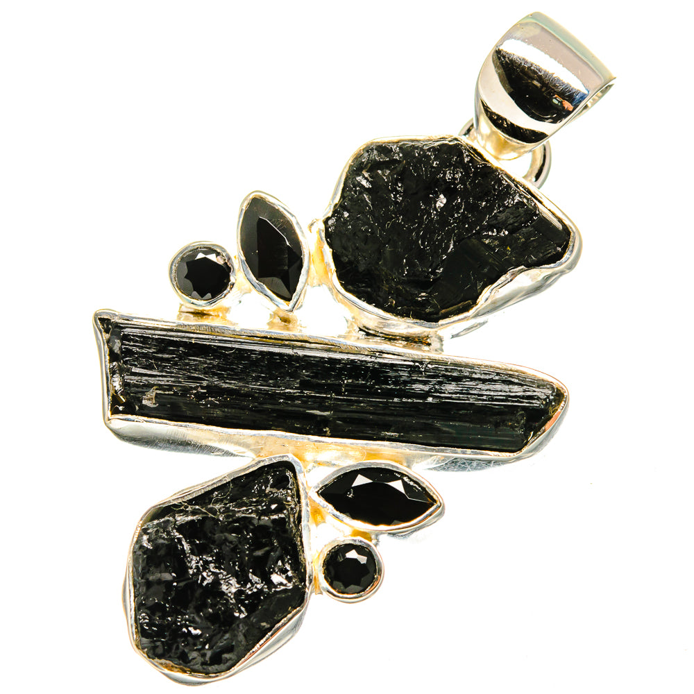 Black Tourmaline Pendants handcrafted by Anasilvercos - PD13602