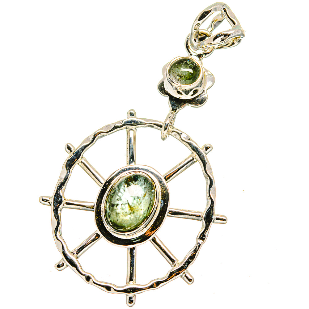 Green Tourmaline Pendants handcrafted by Anasilvercos - PD13615