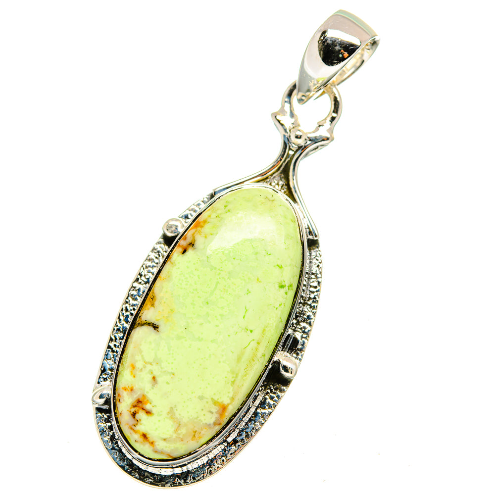 Lemon Chrysoprase Pendants handcrafted by Anasilvercos - PD13616