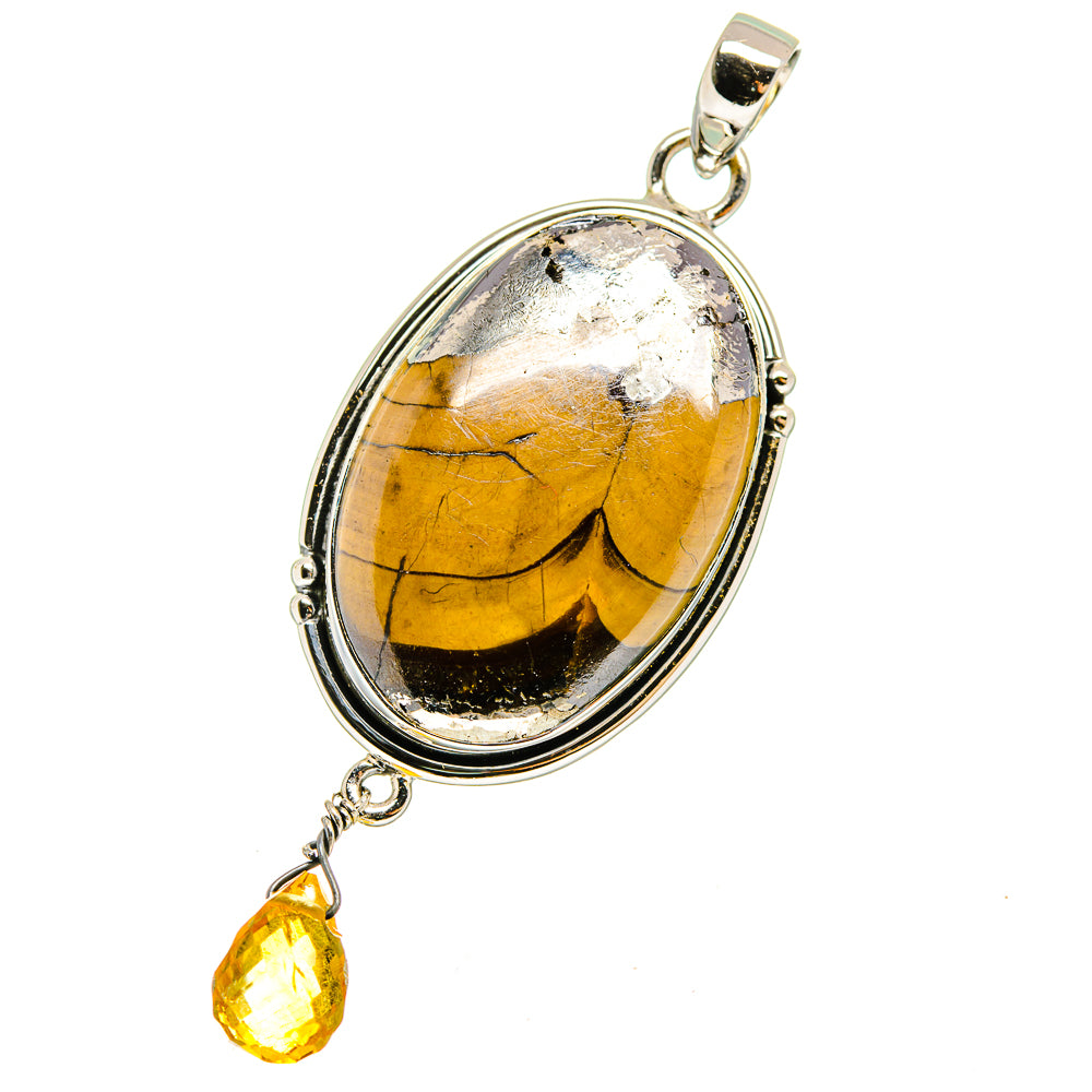 Schalenblende, Citrine Pendants handcrafted by Anasilvercos - PD13627