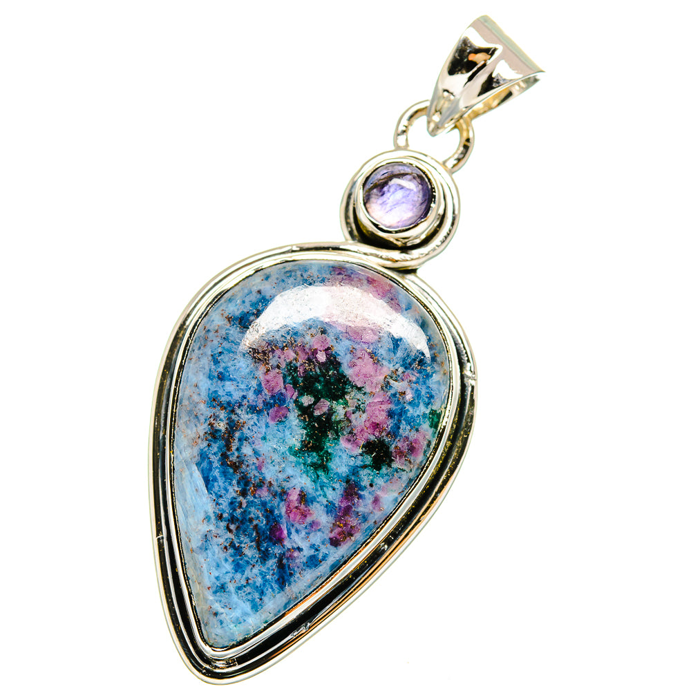 Ruby Fuchsite, Tanzanite Pendants handcrafted by Anasilvercos - PD13628
