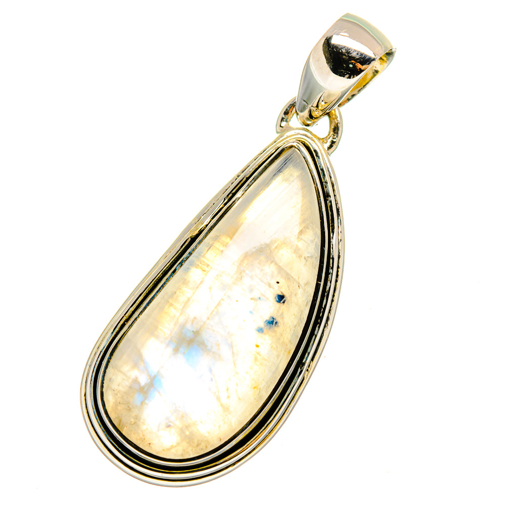 Rainbow Moonstone Pendants handcrafted by Anasilvercos - PD13669