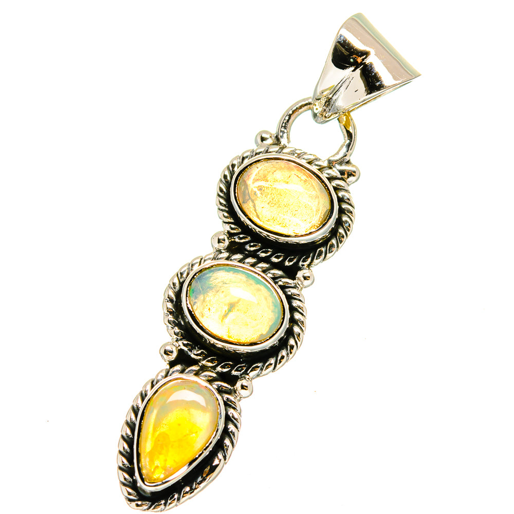 Ethiopian Opal Pendants handcrafted by Anasilvercos - PD13679