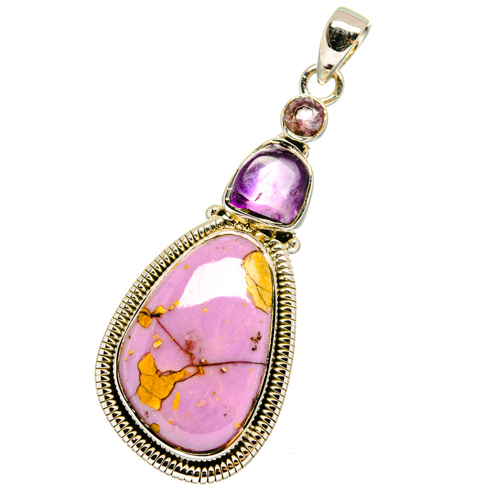 Phosphosiderite, Amethyst Pendants handcrafted by Anasilvercos - PD13685