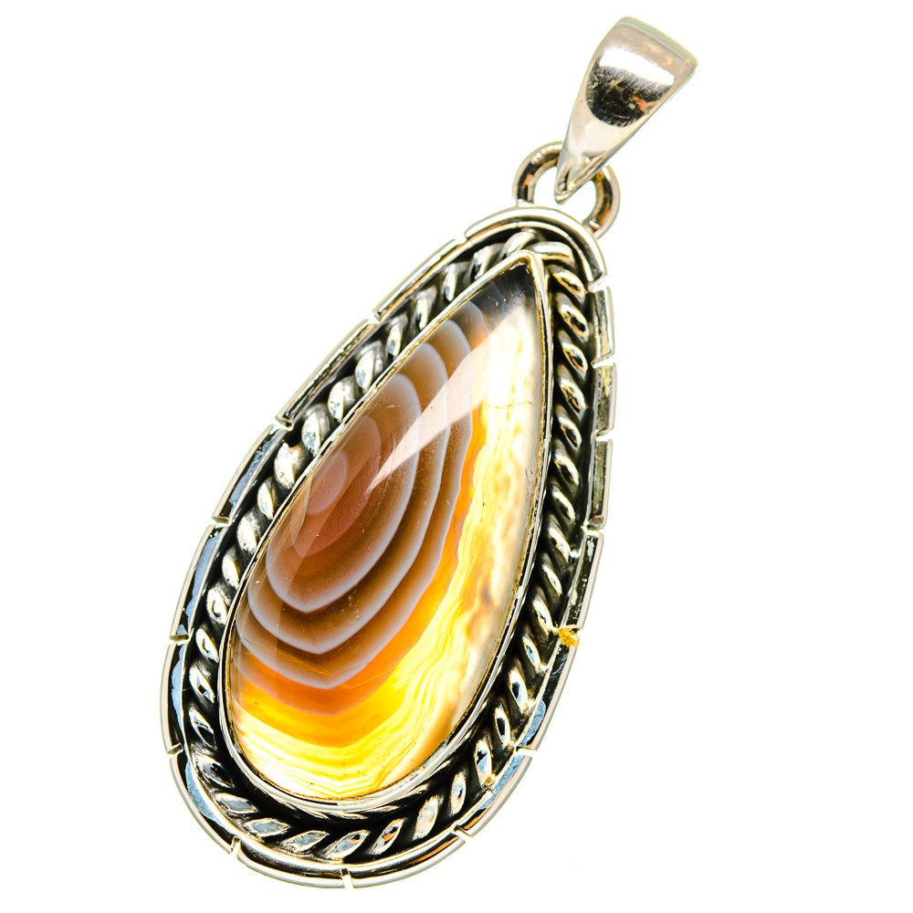 Botswana Agate Pendants handcrafted by Anasilvercos - PD13692