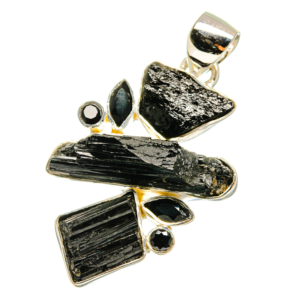 Black Tourmaline Pendants handcrafted by Anasilvercos - PD13697