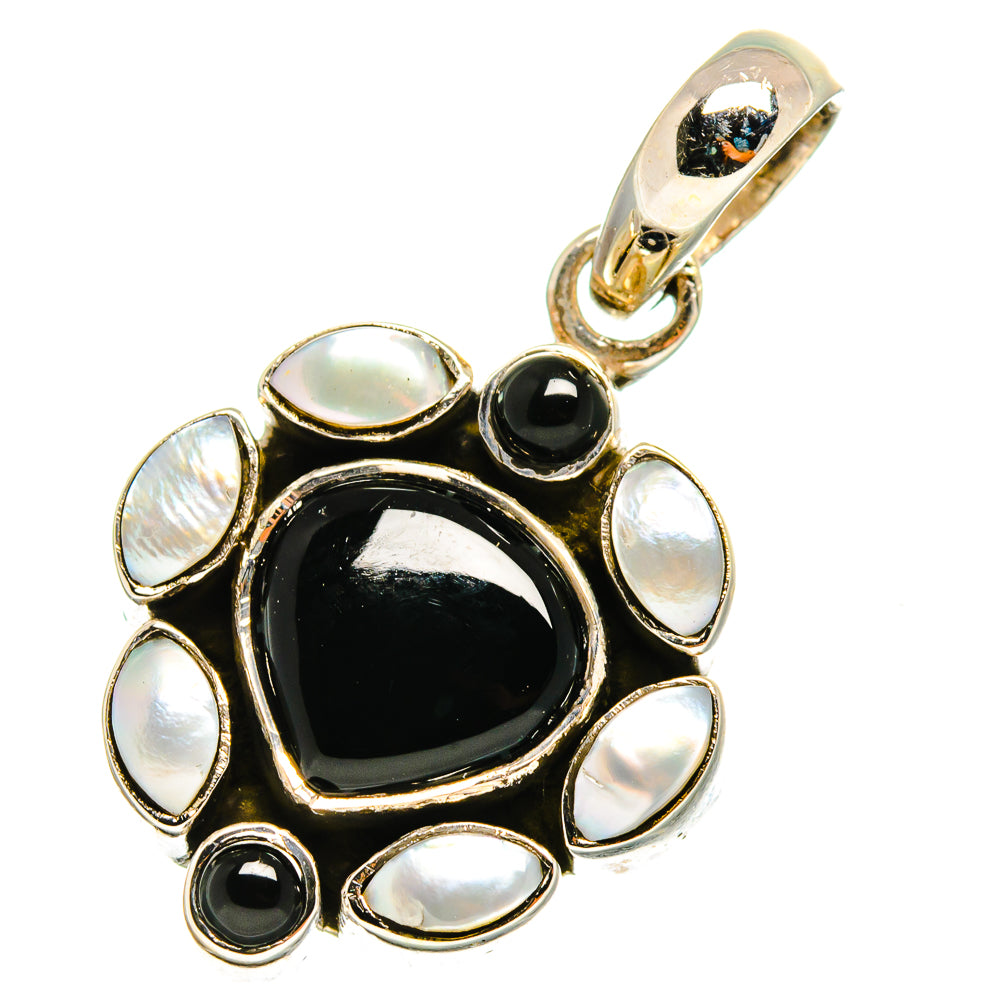 Black Onyx, Cultured Pearl Pendants handcrafted by Anasilvercos - PD13733