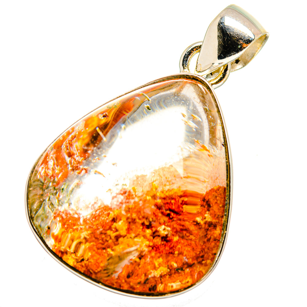 Indonesian Plume Agate Pendants handcrafted by Anasilvercos - PD13737