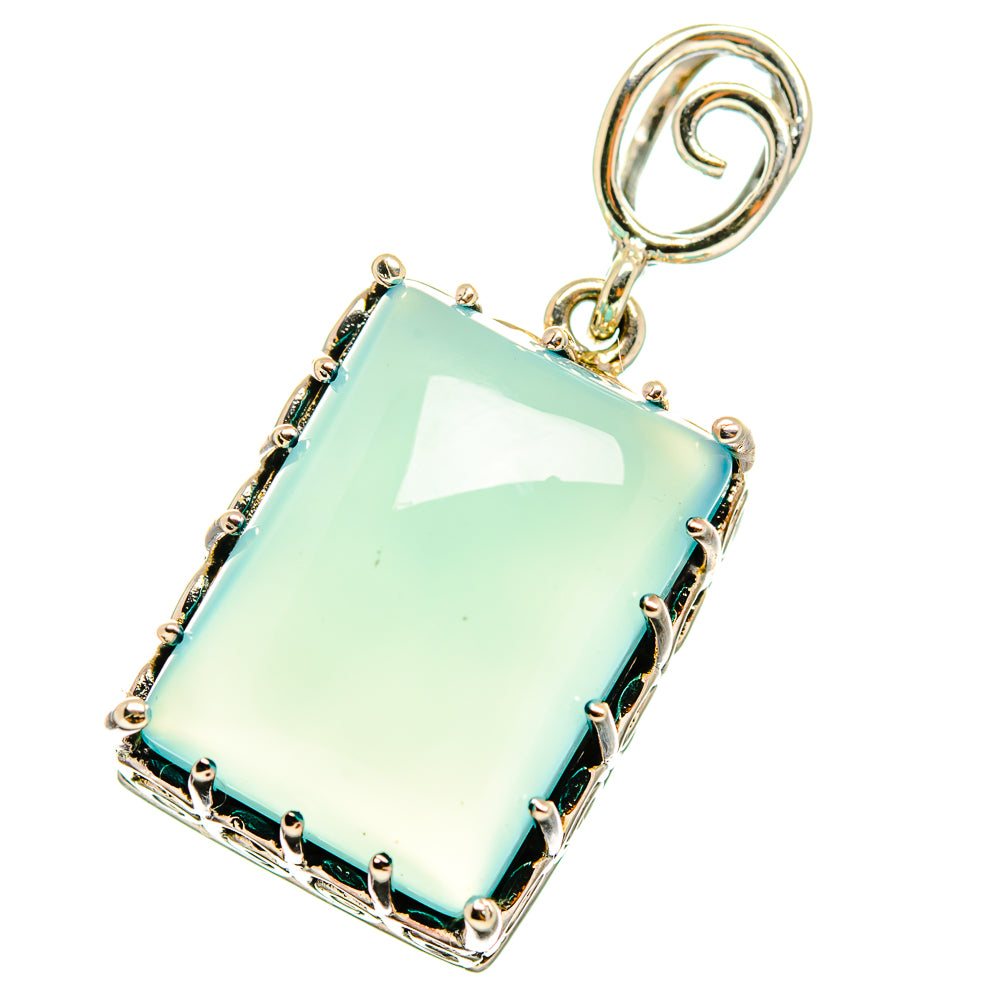 Aqua Chalcedony Pendants handcrafted by Anasilvercos - PD13743