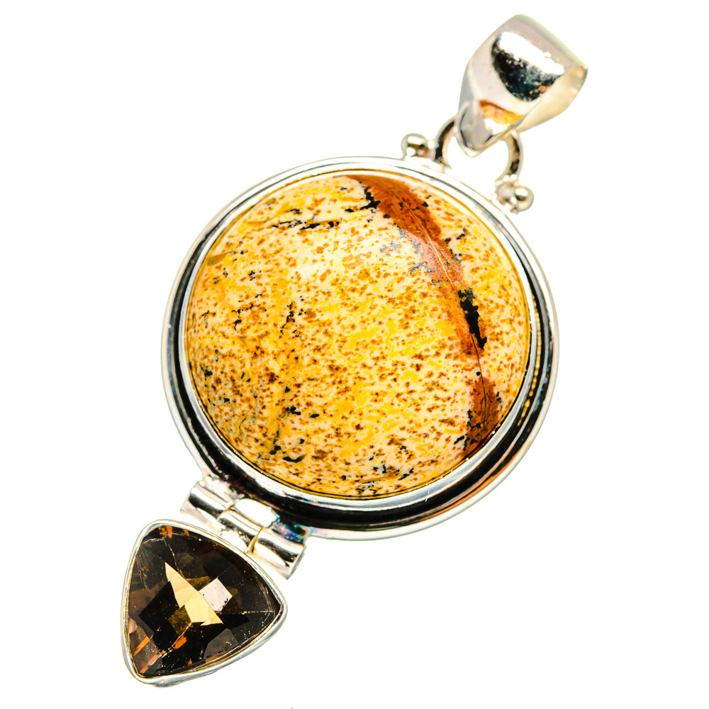 Picture Jasper, Smoky Quartz Pendants handcrafted by Anasilvercos - PD13751 - Photo 2