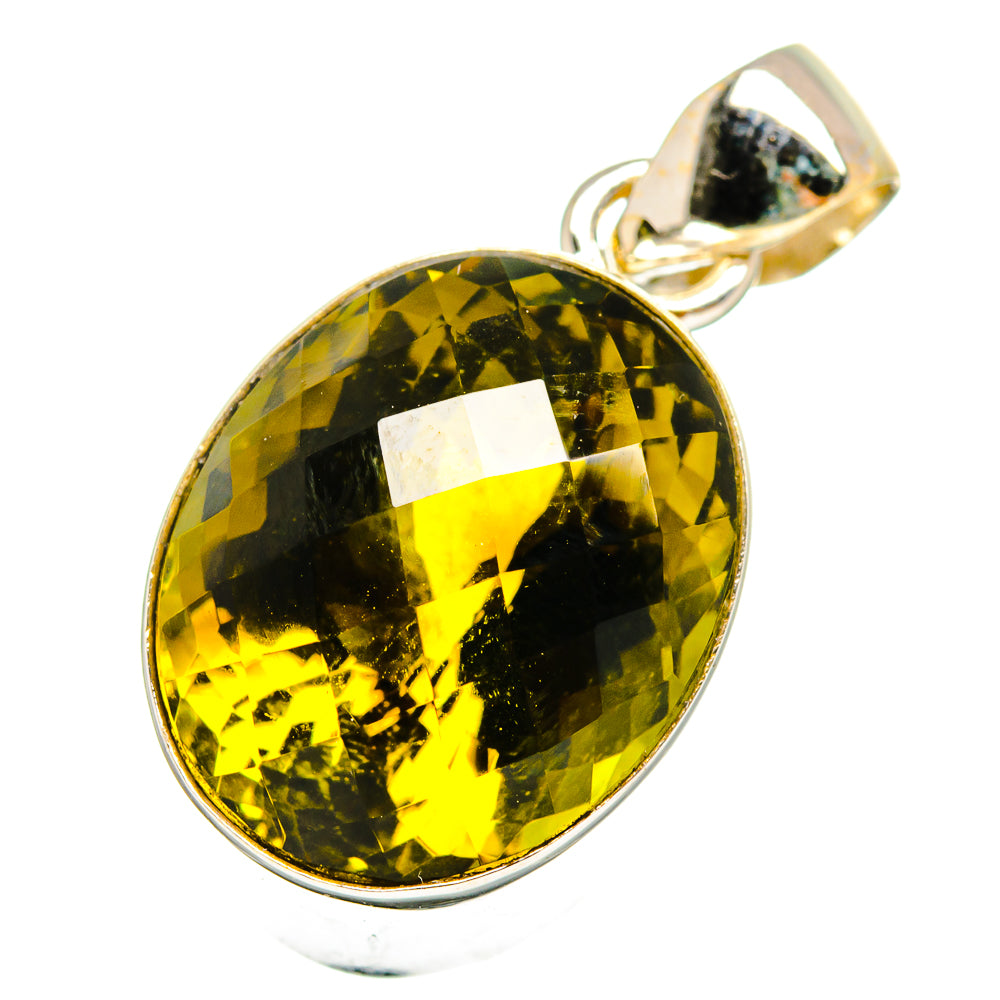 Olive Quartz Pendants handcrafted by Anasilvercos - PD13764